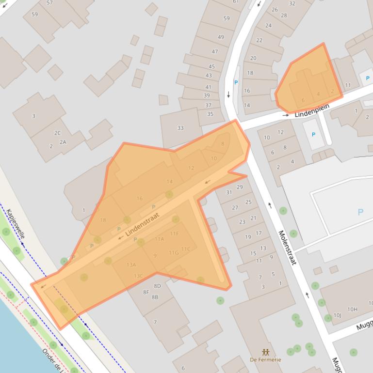 Kaart van postcodegebied 7411NV.