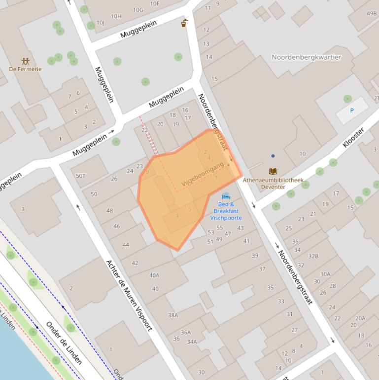 Kaart van postcodegebied 7411NZ.