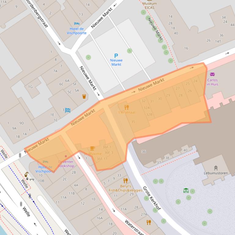 Kaart van postcodegebied 7411PC.