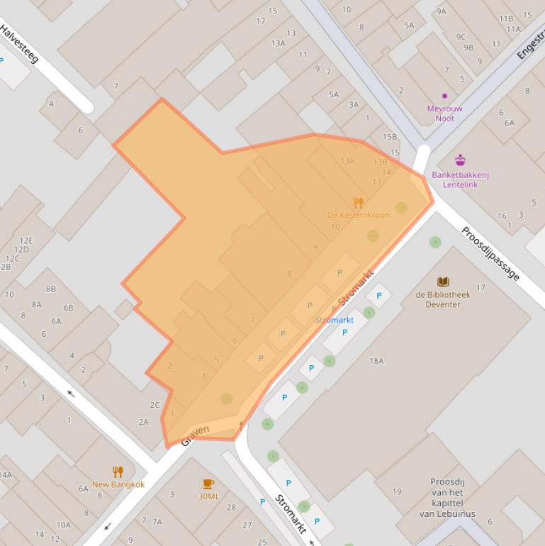 Kaart van postcodegebied 7411PJ.