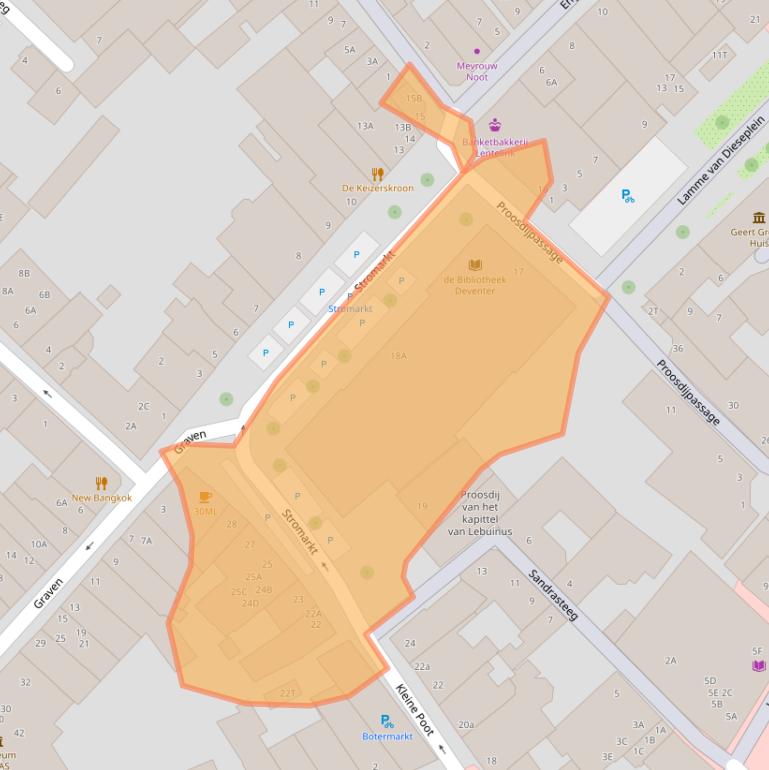 Kaart van postcodegebied 7411PK.