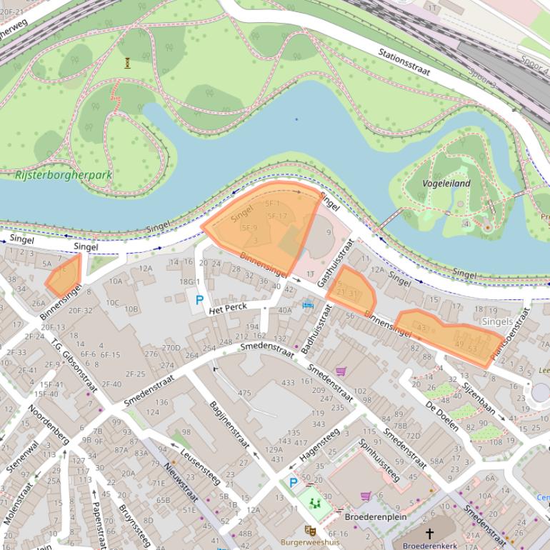 Kaart van postcodegebied 7411PL.