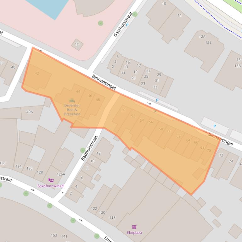 Kaart van postcodegebied 7411PN.