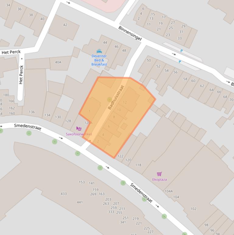 Kaart van postcodegebied 7411PR.