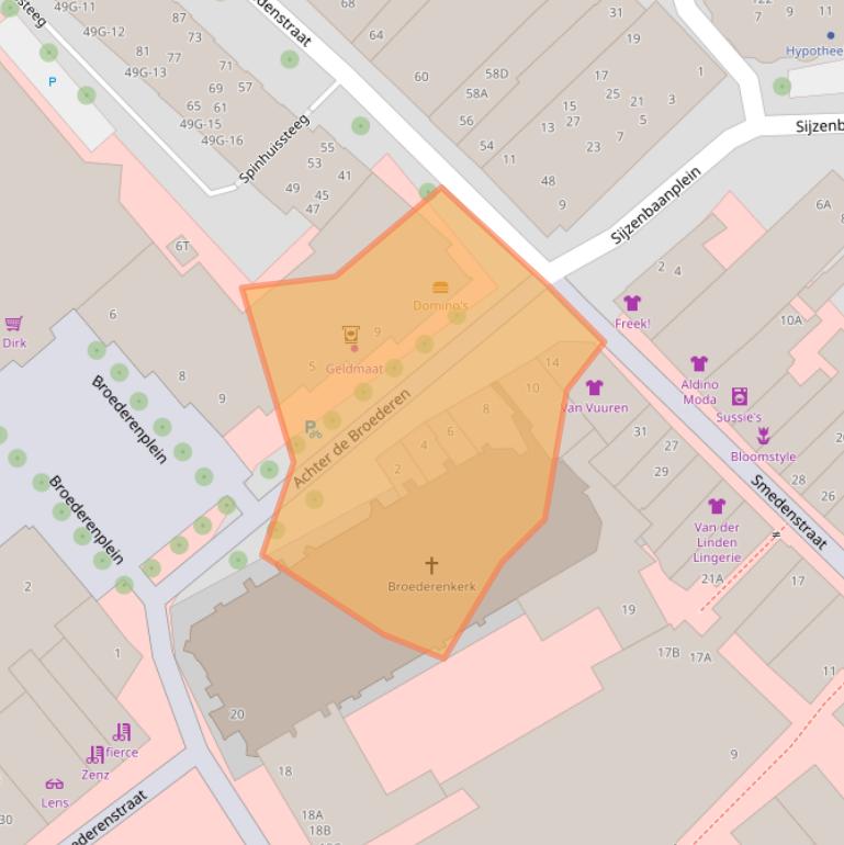 Kaart van postcodegebied 7411PS.