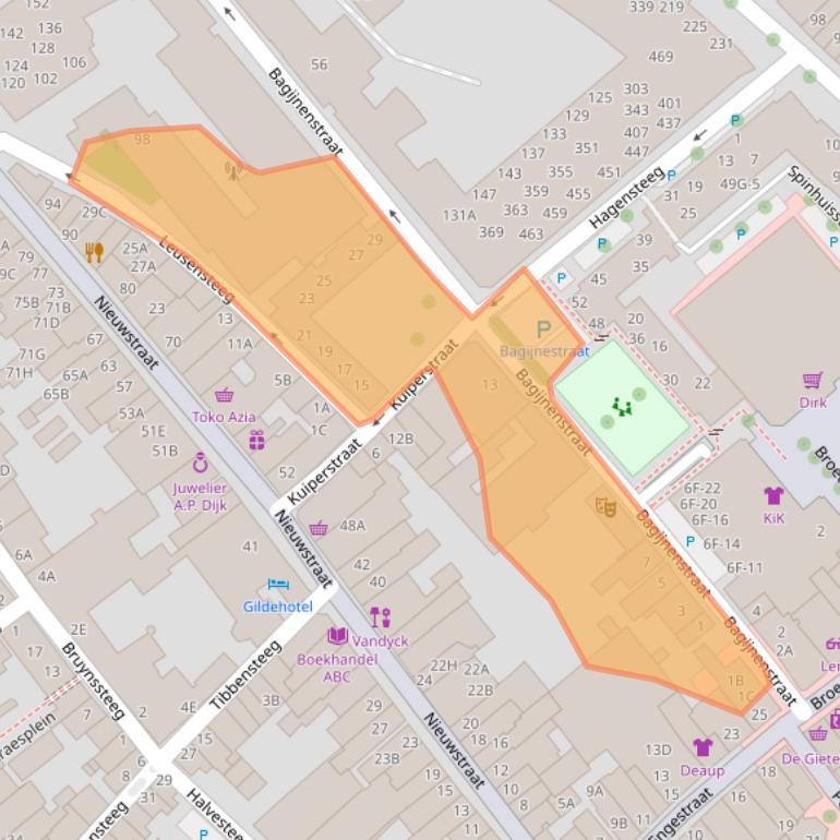 Kaart van postcodegebied 7411PT.