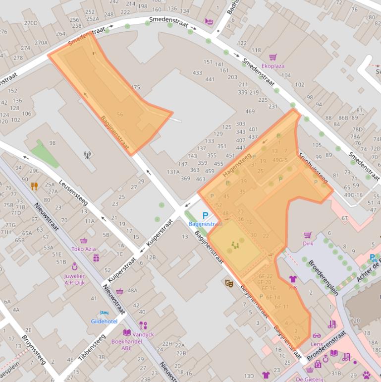 Kaart van postcodegebied 7411PV.