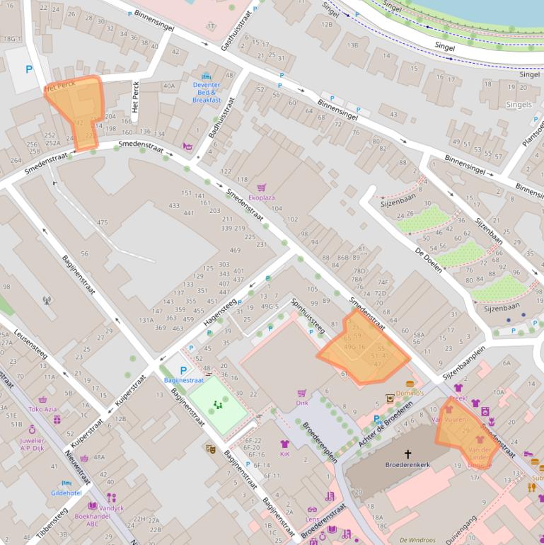 Kaart van postcodegebied 7411RB.