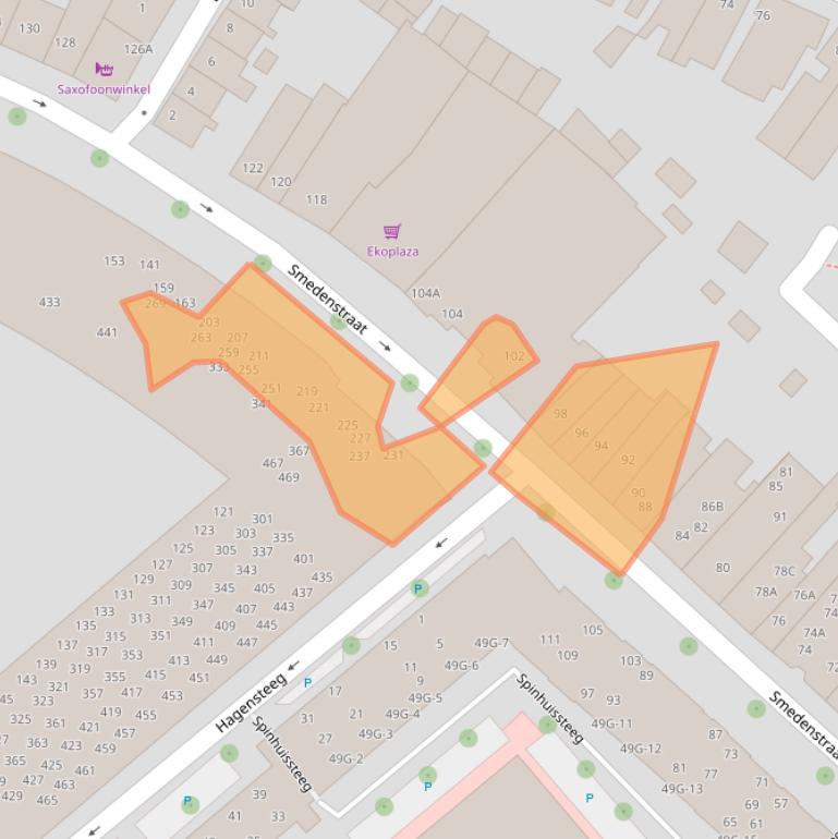 Kaart van postcodegebied 7411RH.