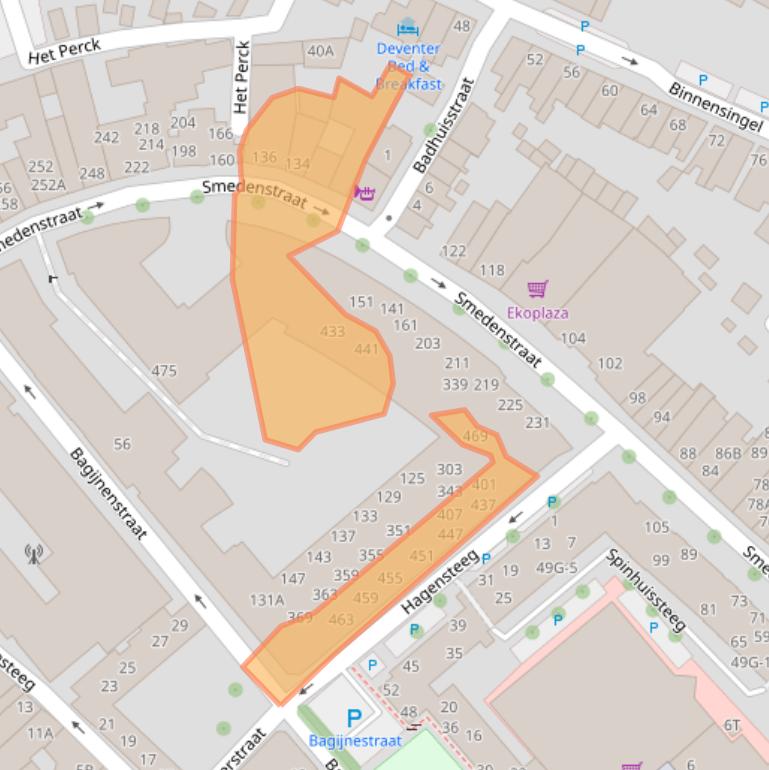 Kaart van postcodegebied 7411RK.