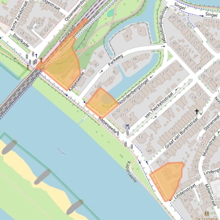 Kaart van postcodegebied 7411SJ.