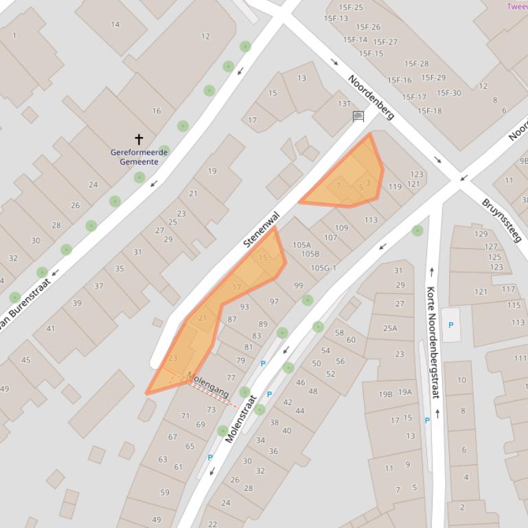 Kaart van postcodegebied 7411SN.