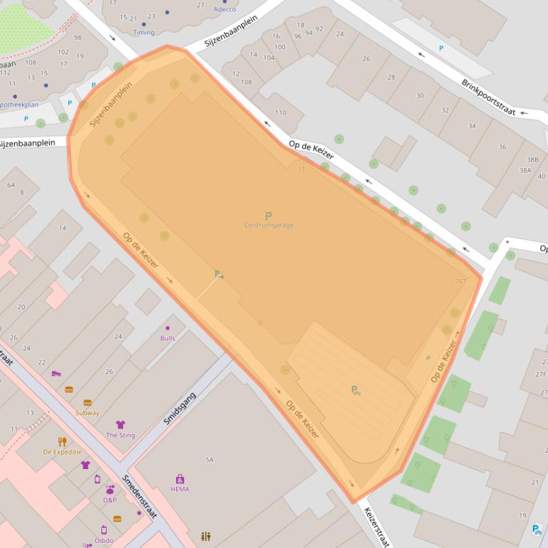 Kaart van postcodegebied 7411TC.