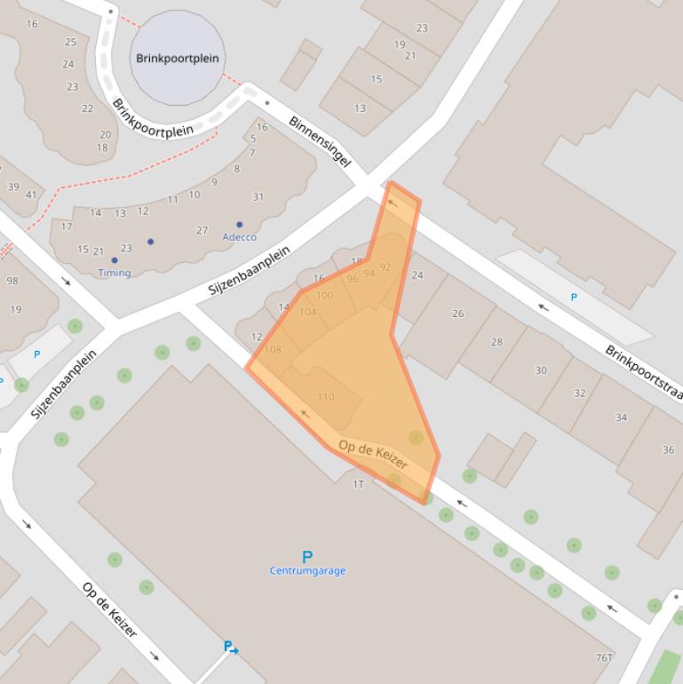 Kaart van postcodegebied 7411TD.