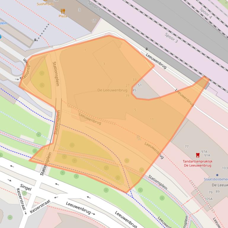 Kaart van postcodegebied 7411TE.