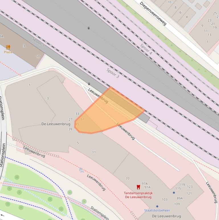 Kaart van postcodegebied 7411TG.