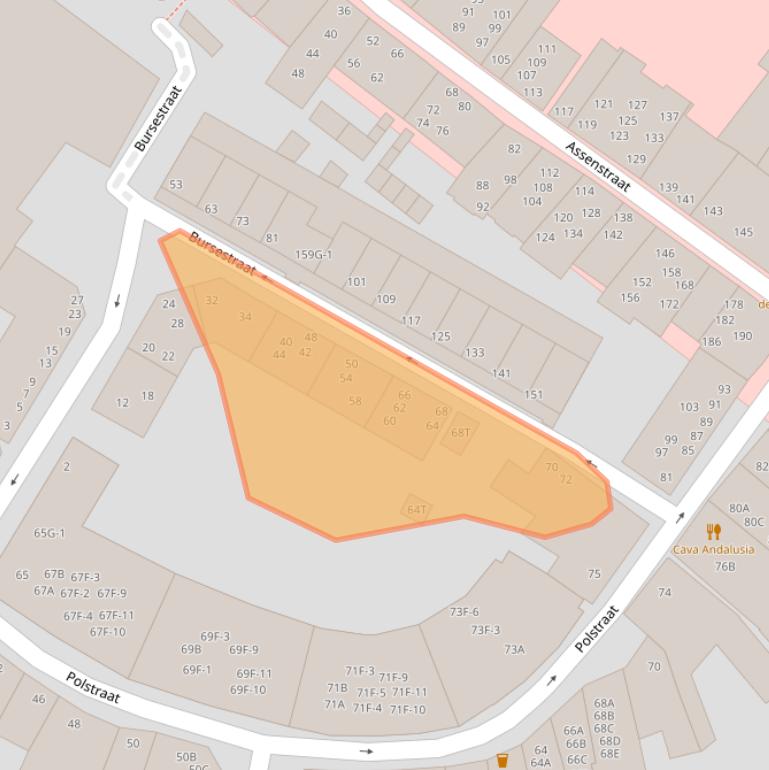 Kaart van postcodegebied 7411VB.