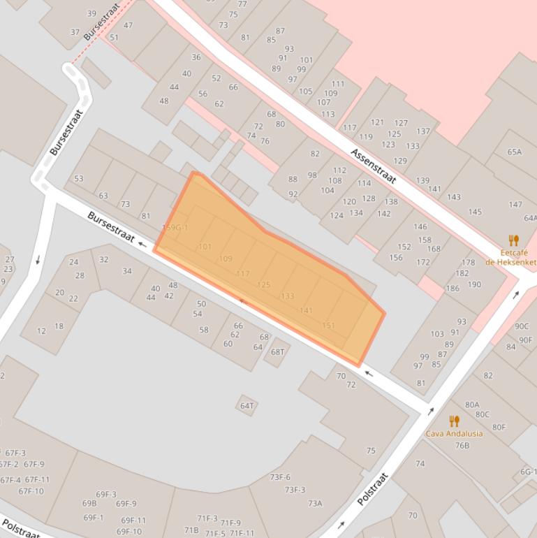 Kaart van postcodegebied 7411VE.