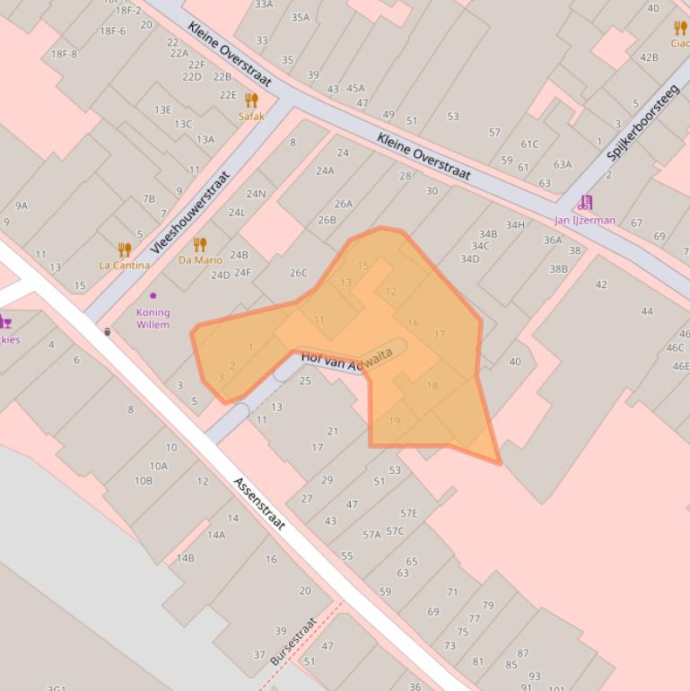 Kaart van postcodegebied 7411VR.