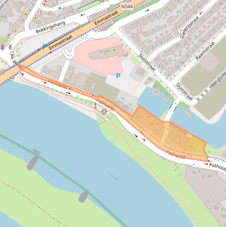 Kaart van postcodegebied 7411ZJ.