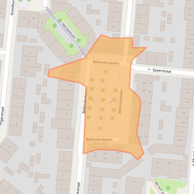 Kaart van postcodegebied 7411ZS.
