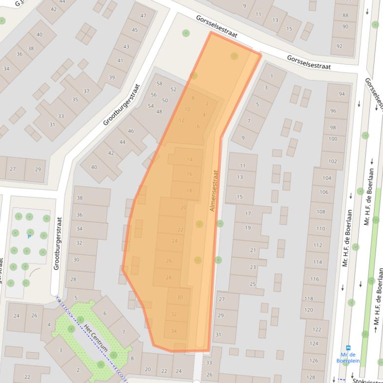 Kaart van postcodegebied 7411ZW.