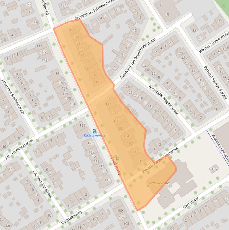 Kaart van postcodegebied 7412AR.