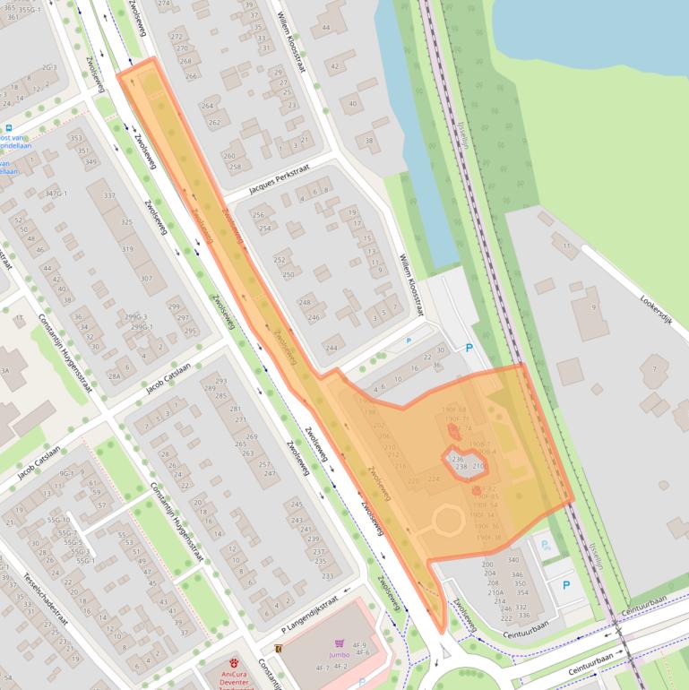 Kaart van postcodegebied 7412AT.