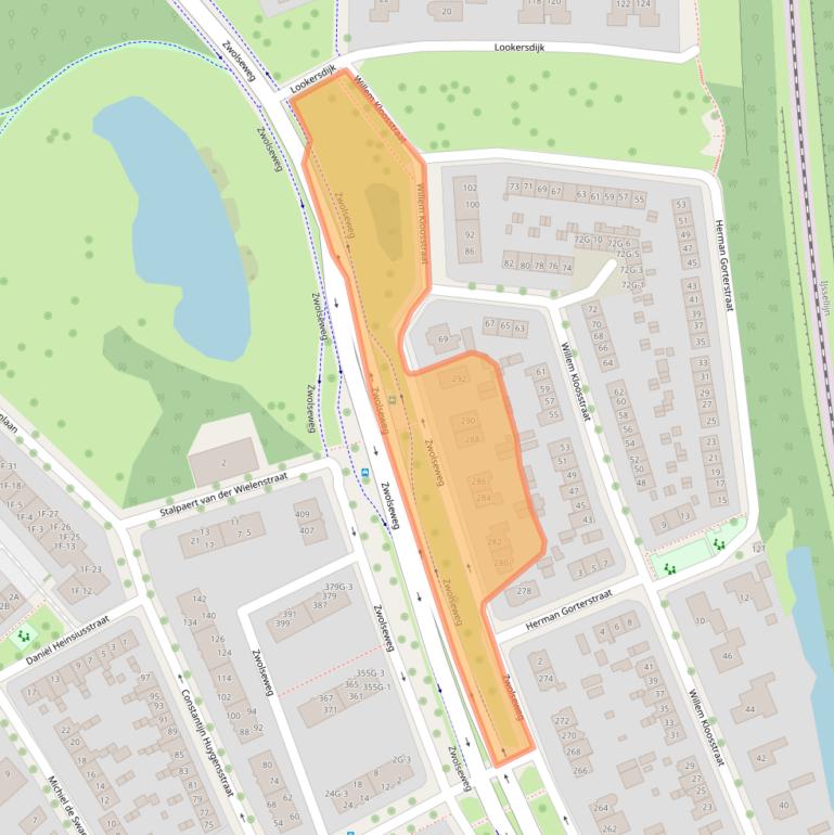 Kaart van postcodegebied 7412AW.