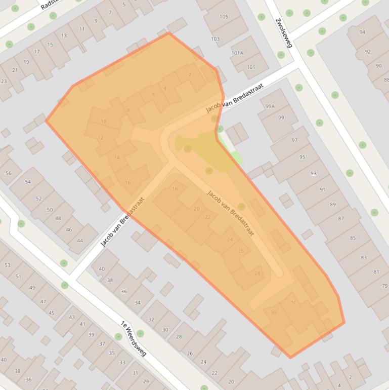 Kaart van postcodegebied 7412AX.