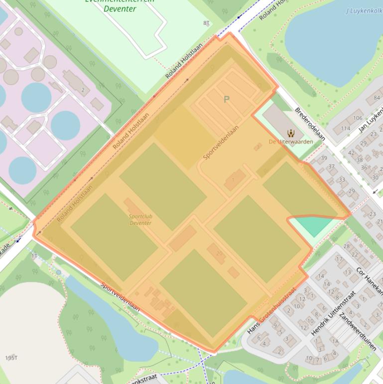 Kaart van postcodegebied 7412AZ.