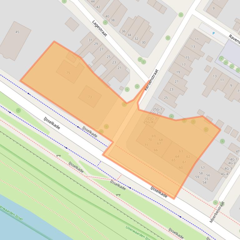 Kaart van postcodegebied 7412BN.