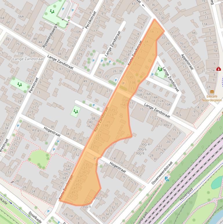 Kaart van postcodegebied 7412BP.