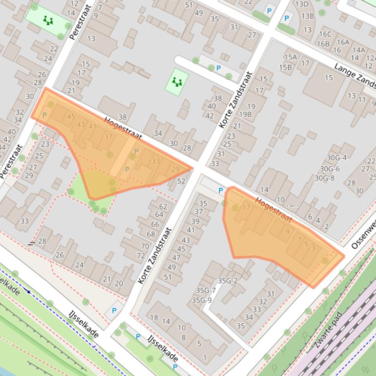 Kaart van postcodegebied 7412BS.
