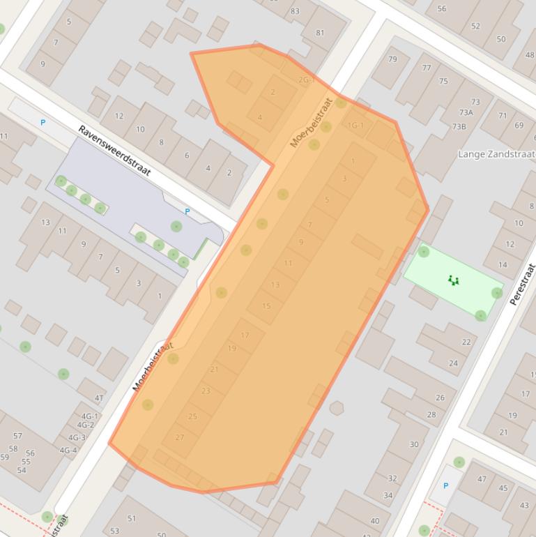 Kaart van postcodegebied 7412BX.