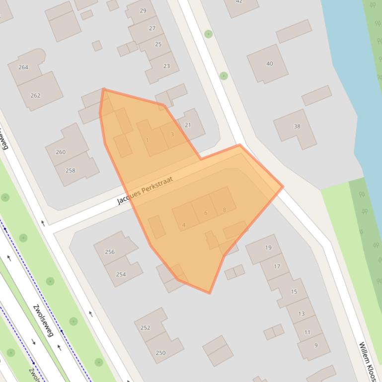 Kaart van postcodegebied 7412CN.