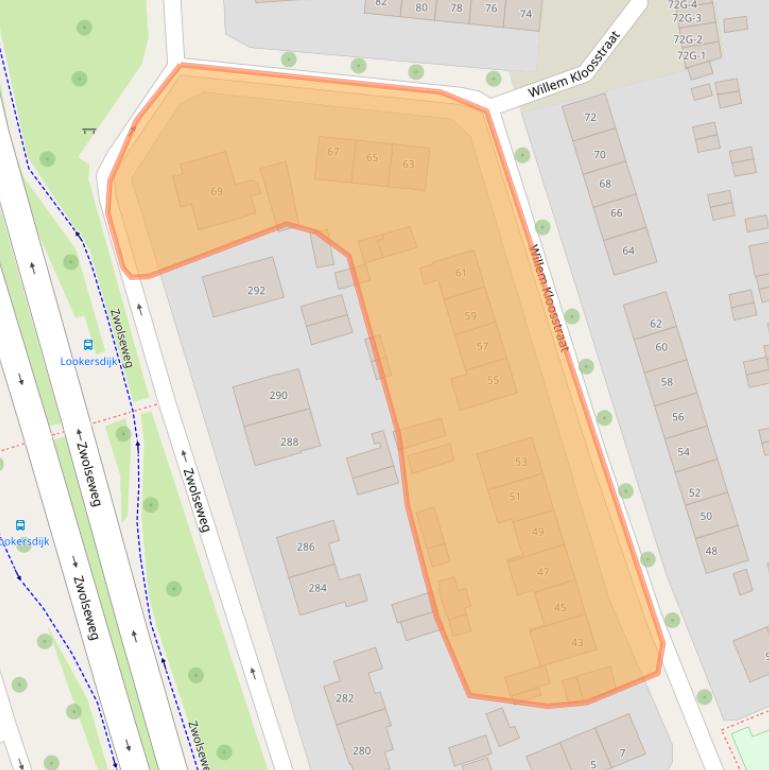 Kaart van postcodegebied 7412CR.