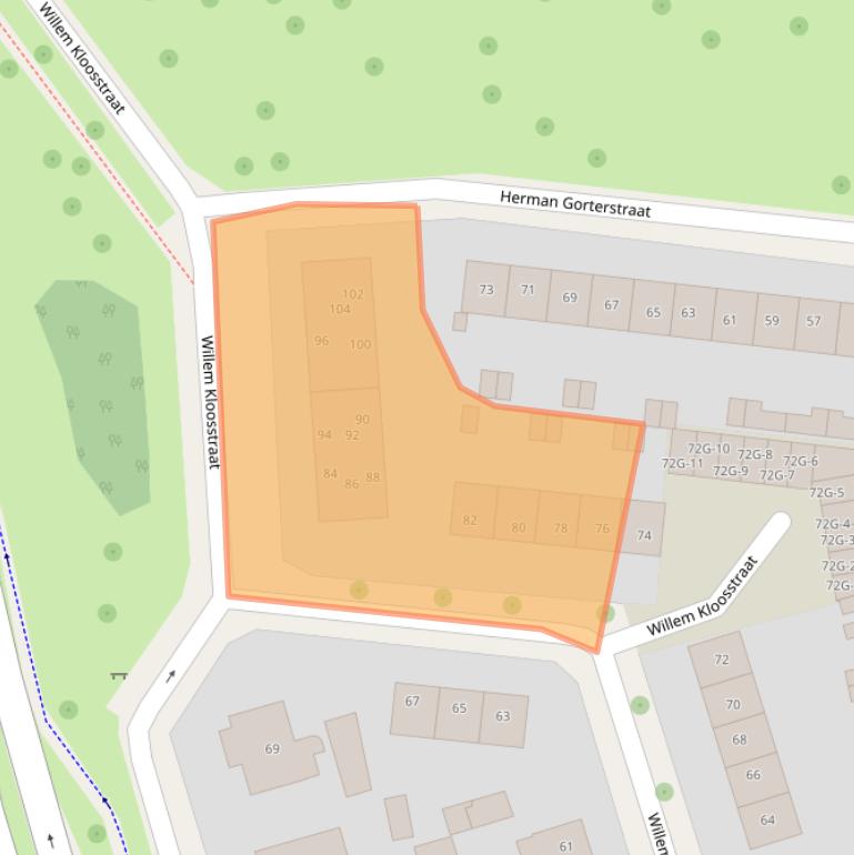 Kaart van postcodegebied 7412CV.