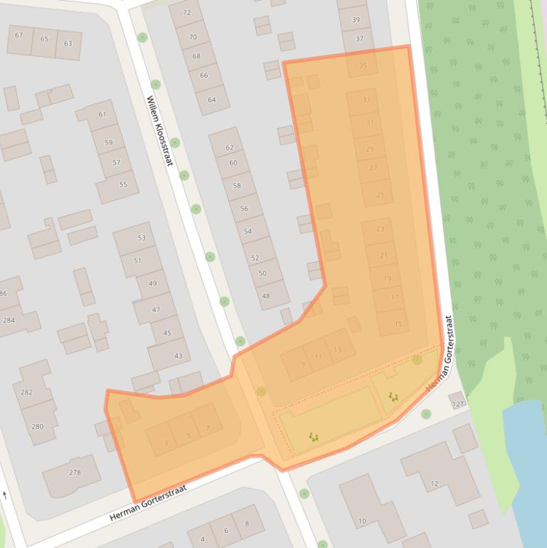 Kaart van postcodegebied 7412CW.