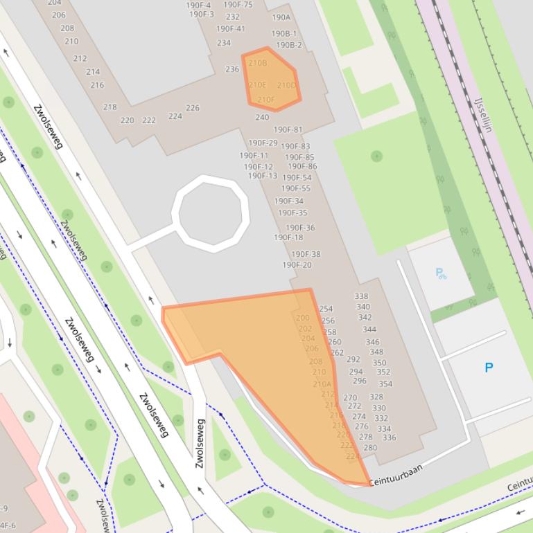 Kaart van postcodegebied 7412DA.