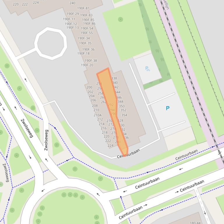 Kaart van postcodegebied 7412DC.