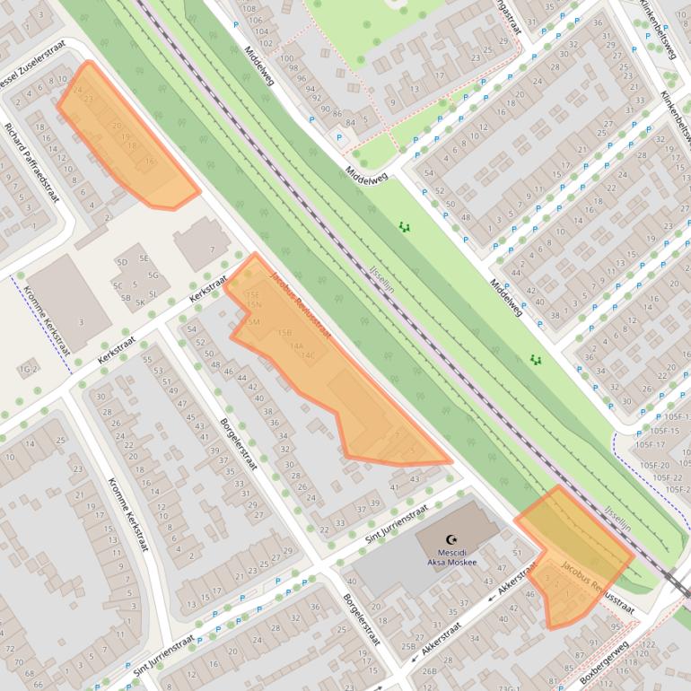 Kaart van postcodegebied 7412DJ.