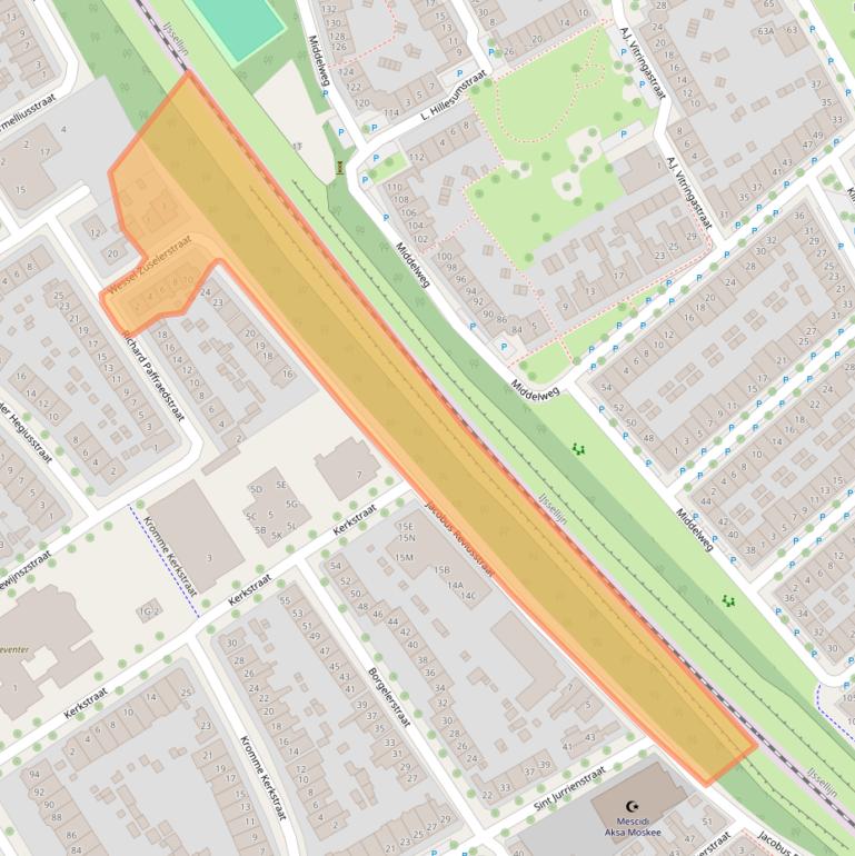 Kaart van postcodegebied 7412DK.