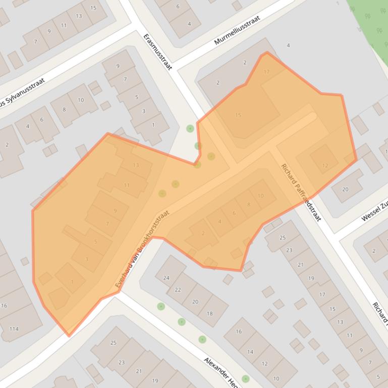 Kaart van postcodegebied 7412DL.