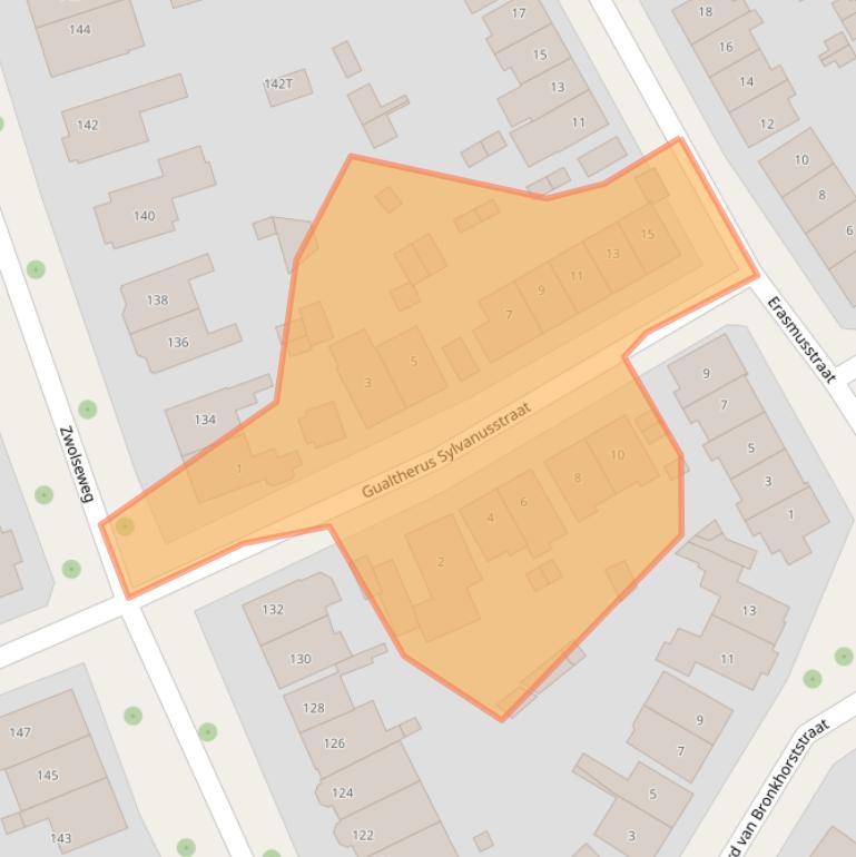 Kaart van postcodegebied 7412DM.