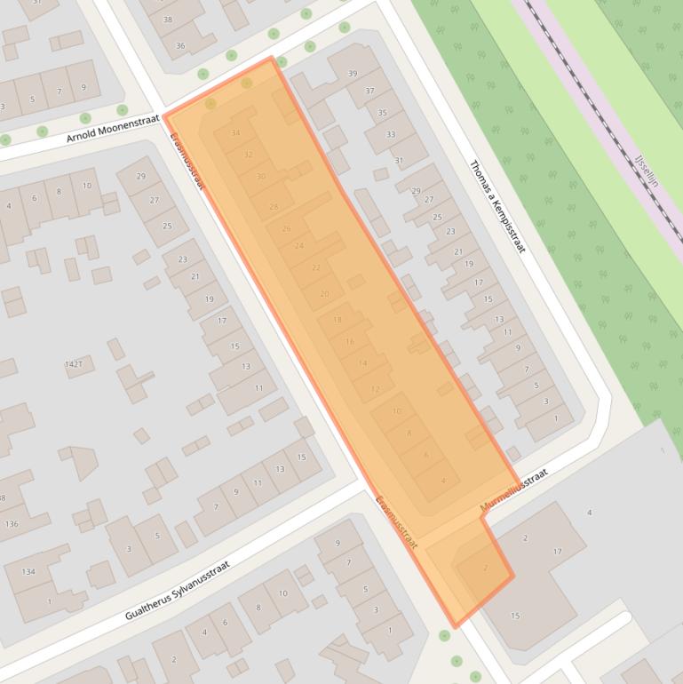 Kaart van postcodegebied 7412DP.