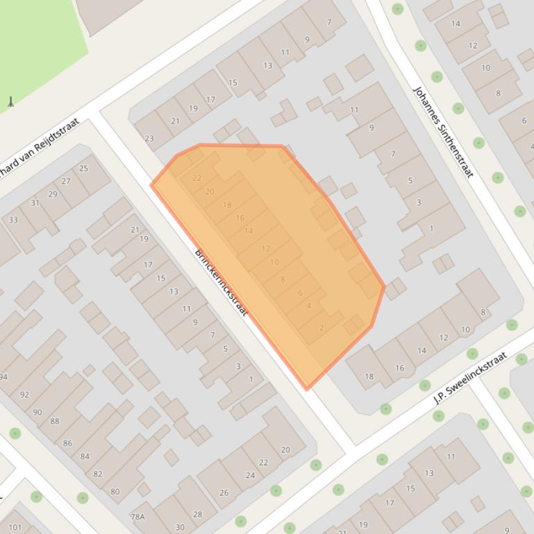 Kaart van postcodegebied 7412DZ.