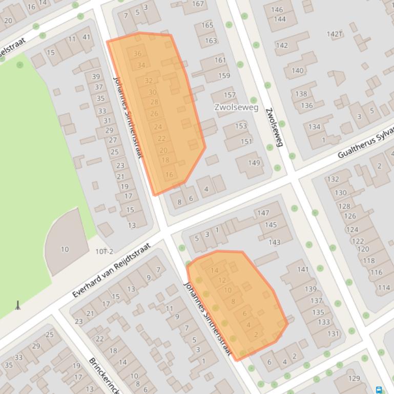 Kaart van postcodegebied 7412ED.