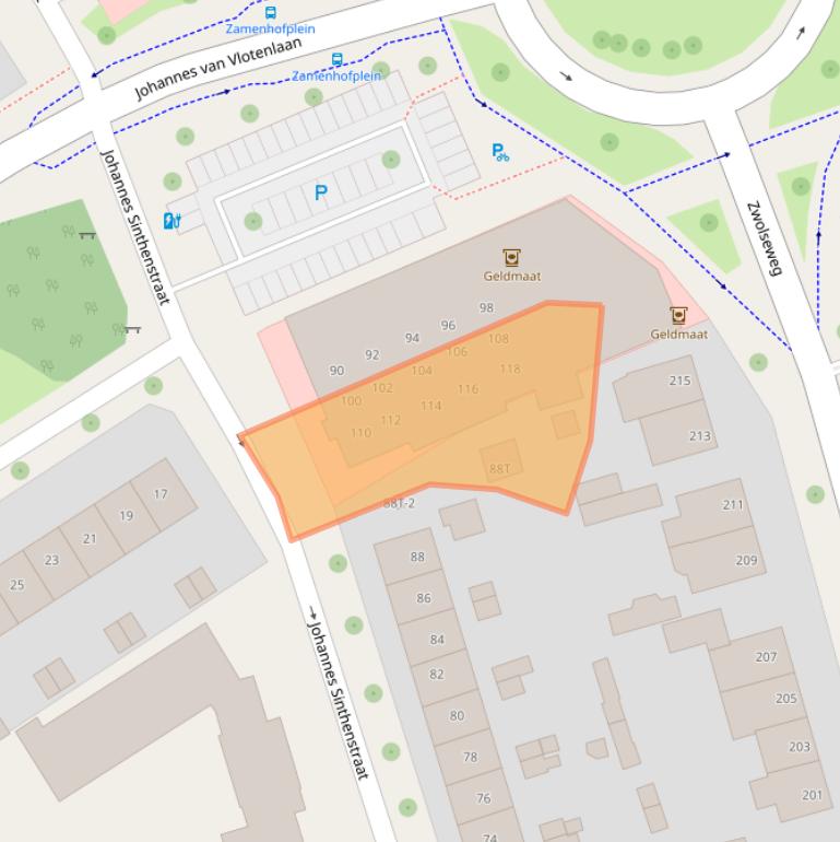 Kaart van postcodegebied 7412EH.