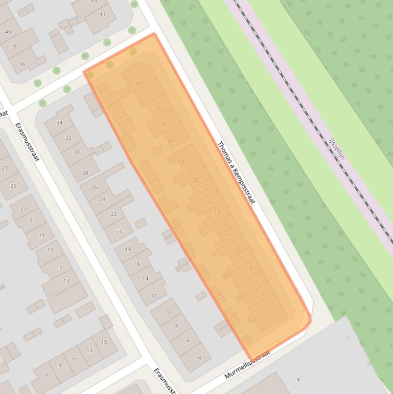 Kaart van postcodegebied 7412EK.